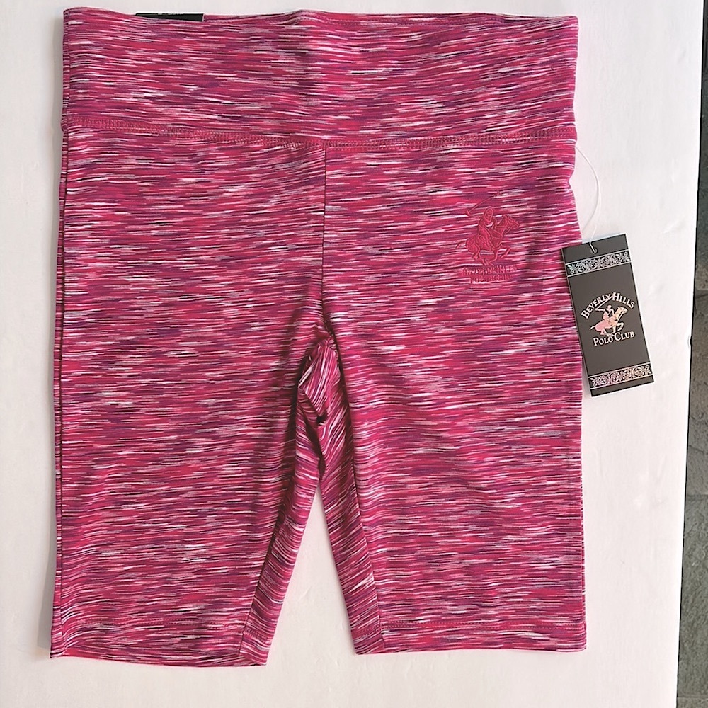 Beverly Hills Polo Club retro sport hot pink high waist cotton bike short